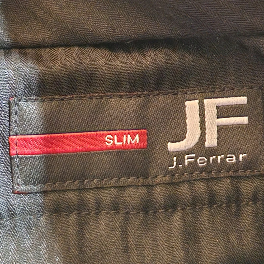J. Ferrar Men's Gray Slim Dress Pants 34x30 E34
